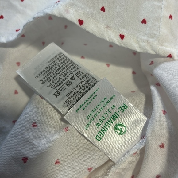 Ladies J CREW BLOUSE WITH HEARTS - Picture 6 of 7